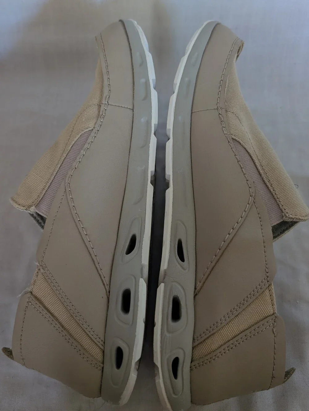 Columbia Men's Bahama Vent PFG Shoes Waterproof Beige Boat Loafer Size 9.5
